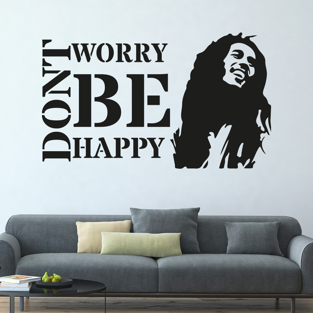 Muursticker Bob Marley "Don