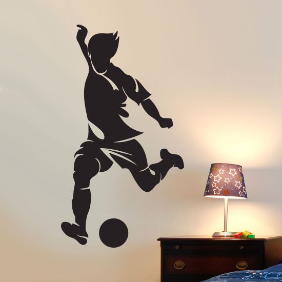 schietende-voetballer-muurstickers-jongenskamer-zwart-silhouette-goedkoop-wallstickers-football