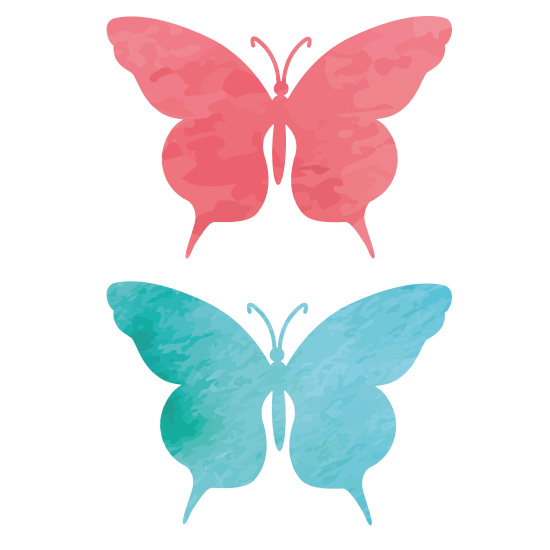 vlinders muurstickers set goedkoop blauw rood butterfly sticker