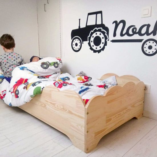 muursticker tractor zwart trekker kinderkamer ideeen inspiratie