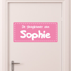 deursticker kinderkamer meisje meisjeskamer roze