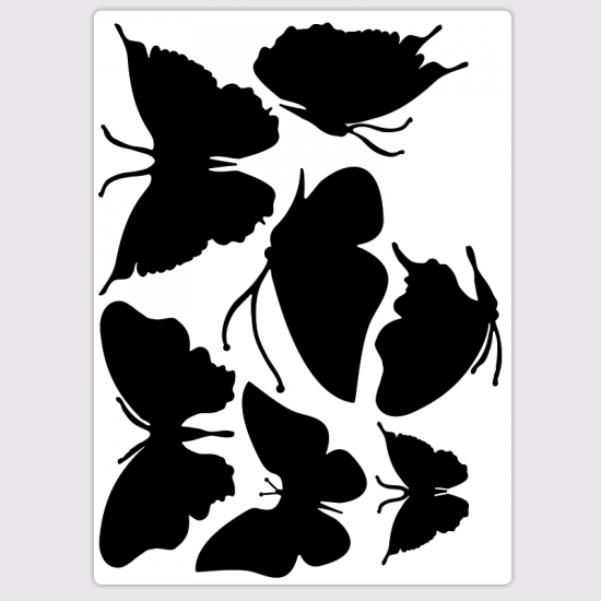 muursticker vlinders zwart vogelbescherming